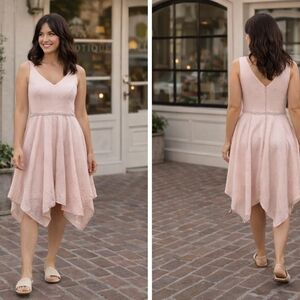 Elegant Pink Sleeveless Dress